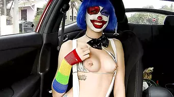 Hitchhiker teen clown Mikayla Mico boned