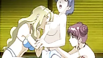 Three hentai girls lesbian sex