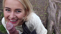 Cute blonde teen Aisha takes a big fat cock for cash