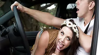 Angela White blowjob Markus Duprees cock for a free ride