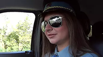 Charming and brunette Latoya a police officer gets fucked by dude