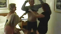 Desperate MILFs getting together to fuck skinny dude