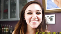 Cum thirsty teen sucking