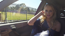 Blonde and slutty hitchhiker Staci Carr gets spotted and fucked