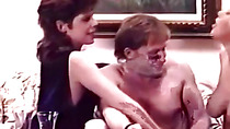 threesome fuck in retro 70s porno