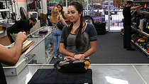 Brunette and hot college student gets hammered by Shawn the shop owner