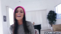 Clothed teen tits jizzing