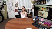 Brunette teen rides pov