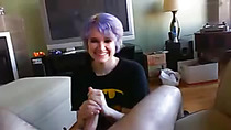 Getting handjob from girl I met online.