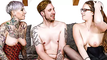 HITZEFREI Threesome with two hot German babes