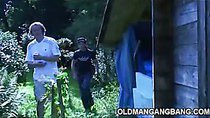 Gangbang in a shed