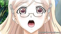 Hand job and hentai doggy fuck outdoors