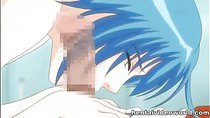 Anime girl in swimsuit in porn hentai