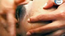 Black girl fingering her hairy pussy