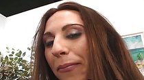 Hottie blows a cock and gives a rimjob