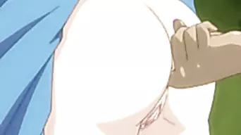 Hentai schoolgirl gets fingered her wetpussy in the toilet
