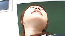 After school lessons with horny Japanese teen Runna Sakai