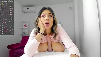 Cute dick between her huge boobs