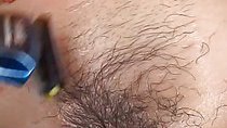 Cute teen Yukina Ishikawa has her hairy muff shaved clean