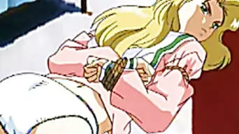 Bondage hentai schoolgirl gets injection with enema