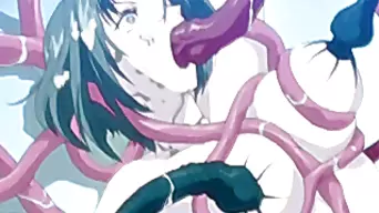 Cute hentai with bigboobs brutally fucked by tentacles