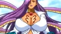 Busty hentai gets caught and fucked by snake monster