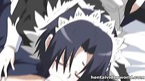Sexy hentai maid bent over and hardly pounded