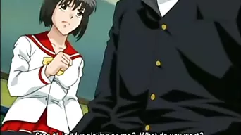 Nervous anime coed virgin with huge knockers gets screwed