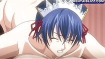 Busty hentai maid gets shoved bilyard balls into her pussy