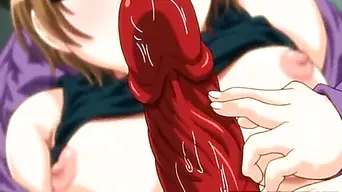 Hentai hot shoved dildo and assfucked