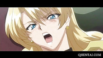 Hentai blonde double fucked in gangbang