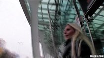 Gorgeous blonde Czech girl is picked up and paid for public sex