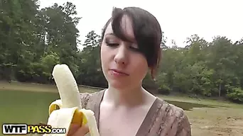 Emo girlfriend fucked in the forest