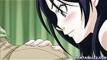 Busty hentai Japanese hot sucking and riding stiff dick