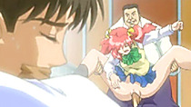 Hentai coed spreading legs fucked while her roped anime watching it