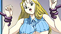 Hentai caught by tentacles and squeezed her bigboobs