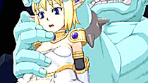 Cute hentai caught and fucked by monster cock