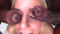 Blonde slut double penetrated