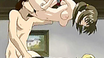 Swing hentai bondaged threesome hard poking