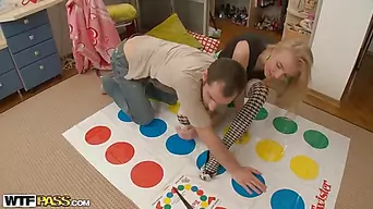 Twister and sex toy for a hot blonde scene 1