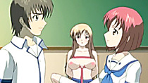 Bondage hentai coed watching her friend fucked in the classroom
