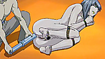 Roped hentai gets ass injection and ass hard fucking
