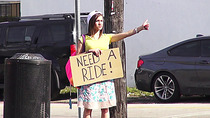Super hot blonde hitch hiker gets outdoor fucking after being stranded