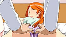 Japanese hentai gets massage in her anal and pussy by doctor
