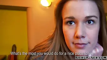 Czech girl Dominika stuffed for money