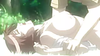 Virgin hentai cutie brutally poked by stranger in the forest