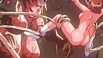Hentai cutie caught and hot monster tentacles poked