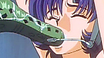 Caught hentai gets monster tentacles drilled