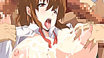 Schoolgirl Japanese hentai coed with bigboobs gangbang and cum allbody