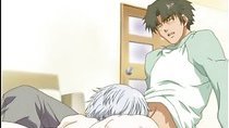 Tied up anime boy licking a hard firm cock and riding hard cock